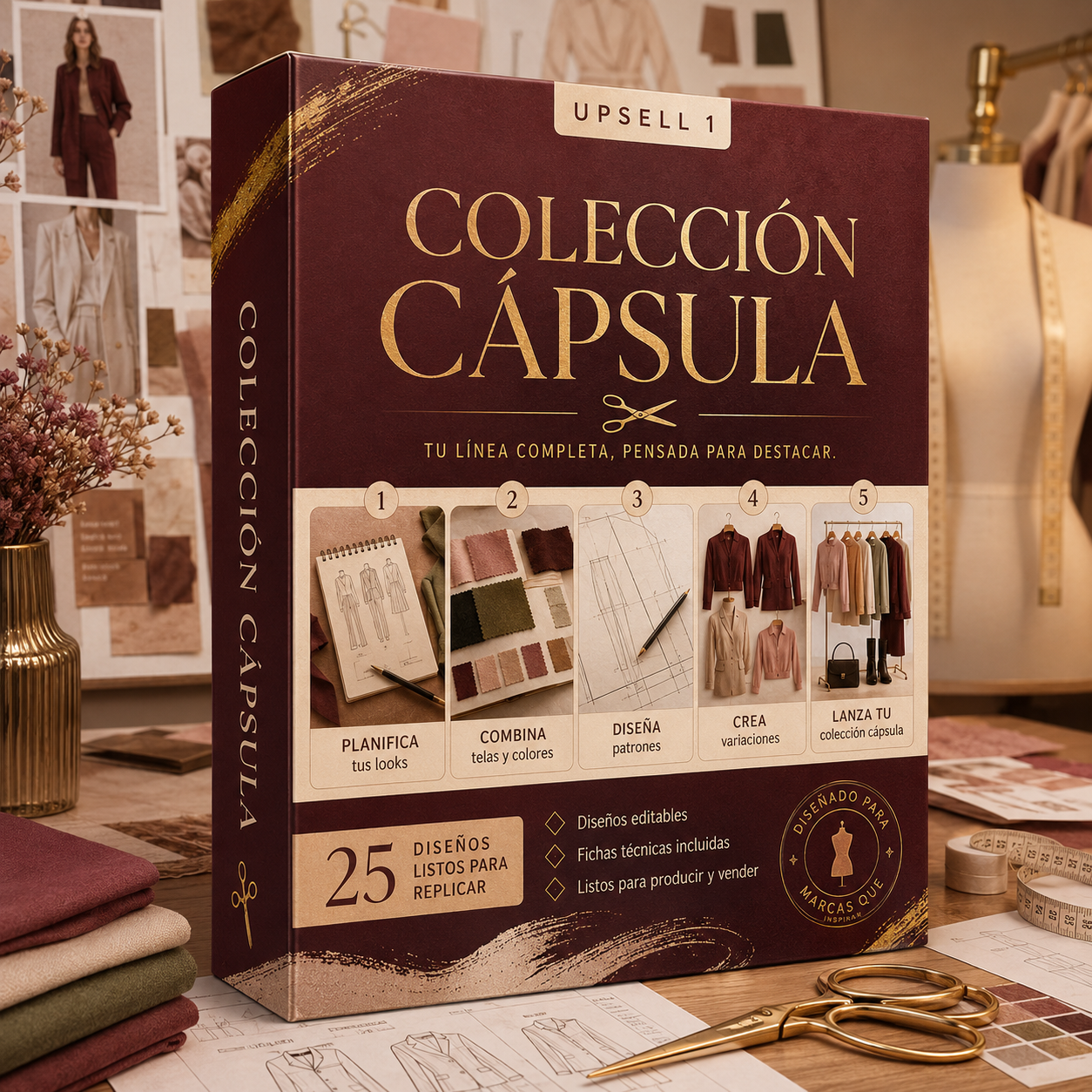 👗 Colección Cápsula Express™: 25 diseños listos para replicar, combinar y vender como una mini colección propia.